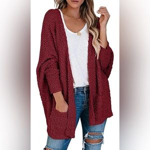 Lightweight Oversized Loose Knit Sweater with Pockets